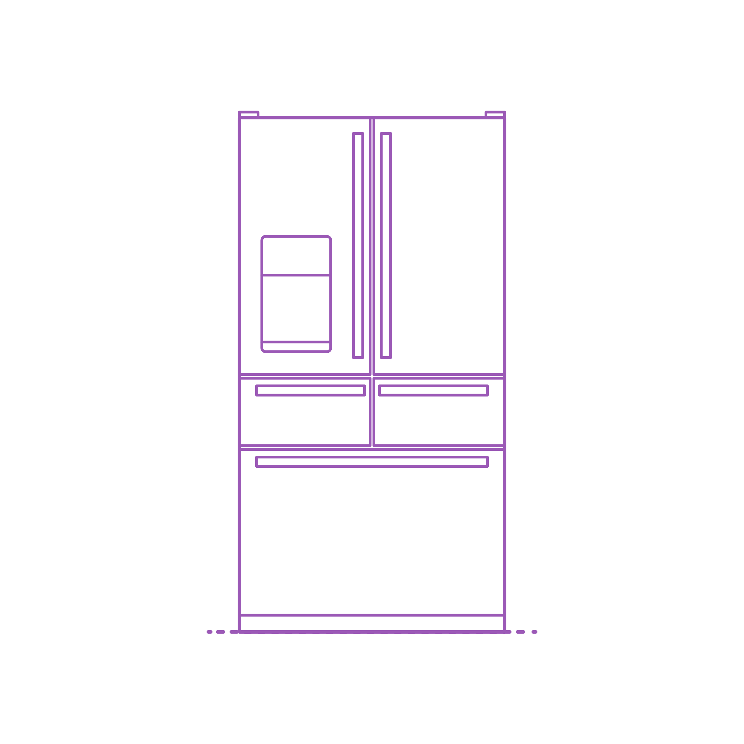 Fixtures Refrigerators Five Door Stencil Svg Vector Free Vectors